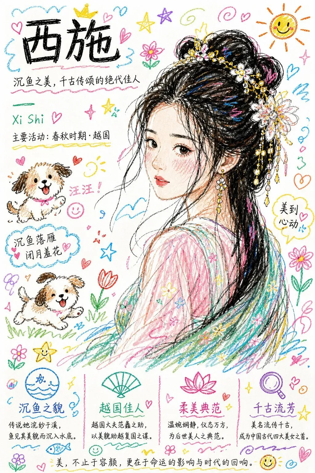 俏皮多彩涂鸦狗狗艺术：AI零基础绘制教程