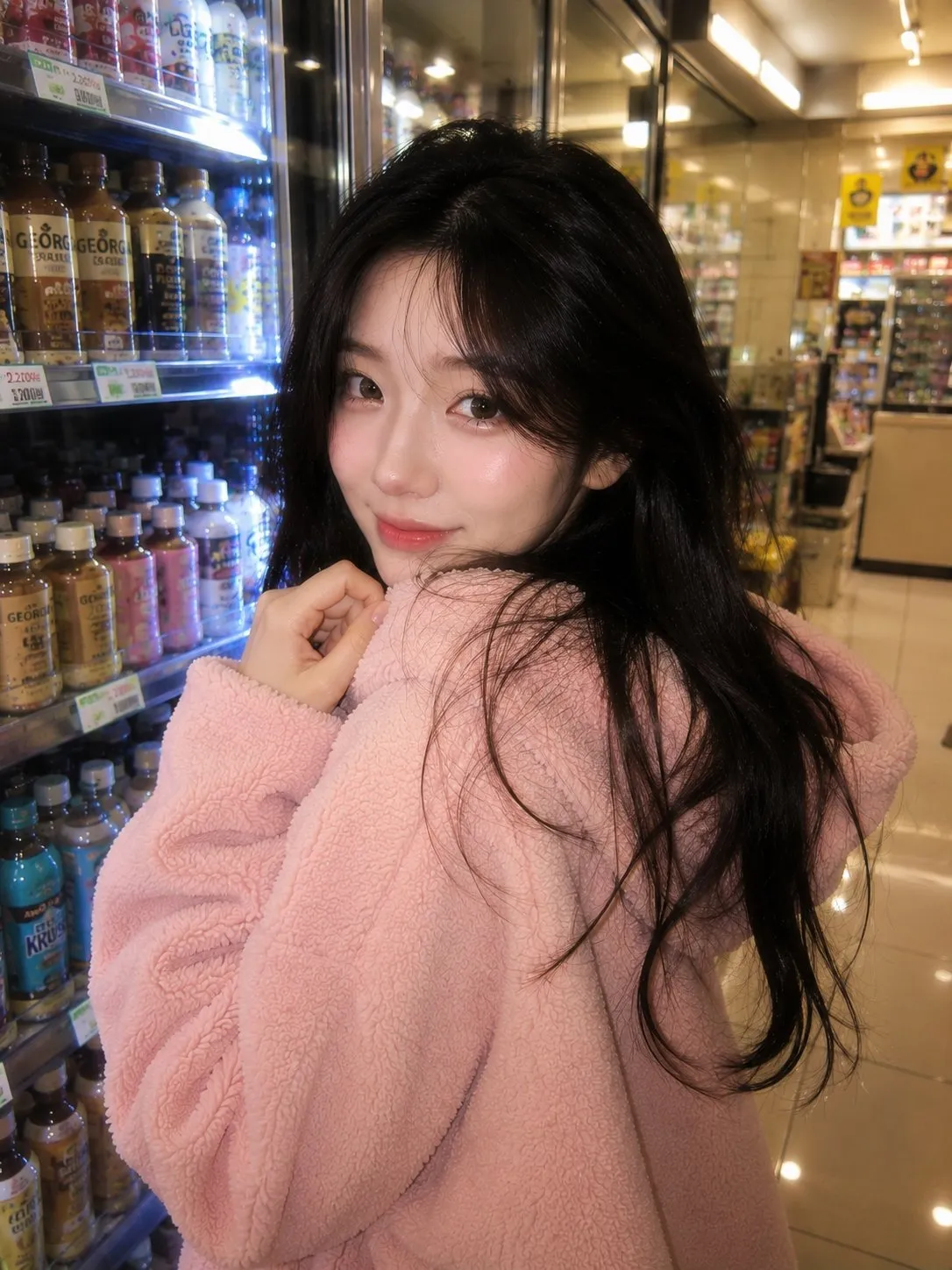 如何用AI生成超写实韩国便利店深夜少女肖像