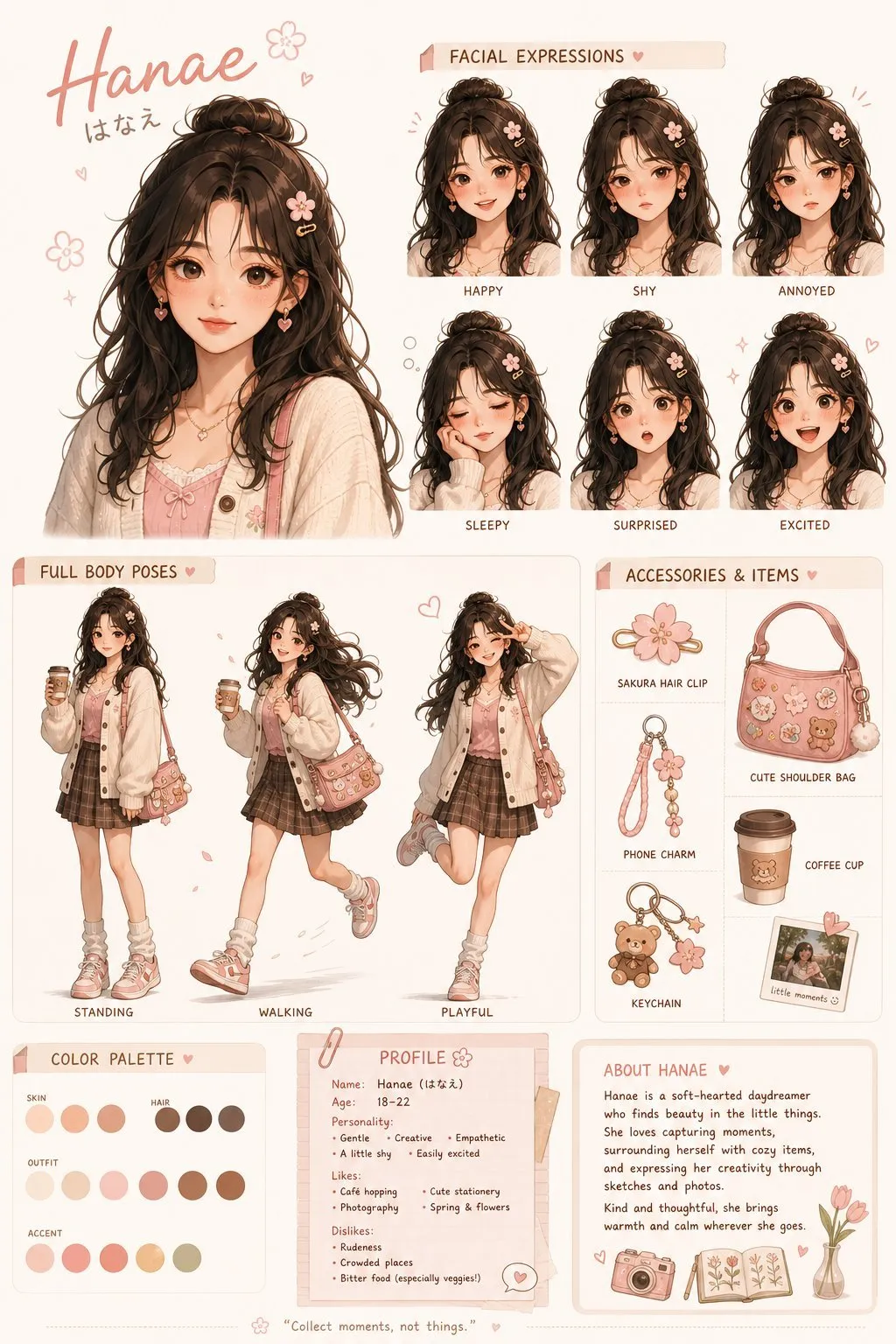 如何用AI绘画工具制作可爱女性角色设计概念图