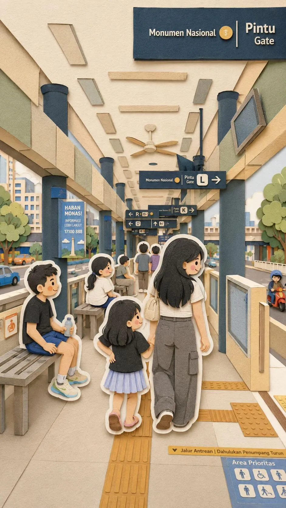 如何用AI生成可爱卡哇伊家庭旅行剪贴簿插画