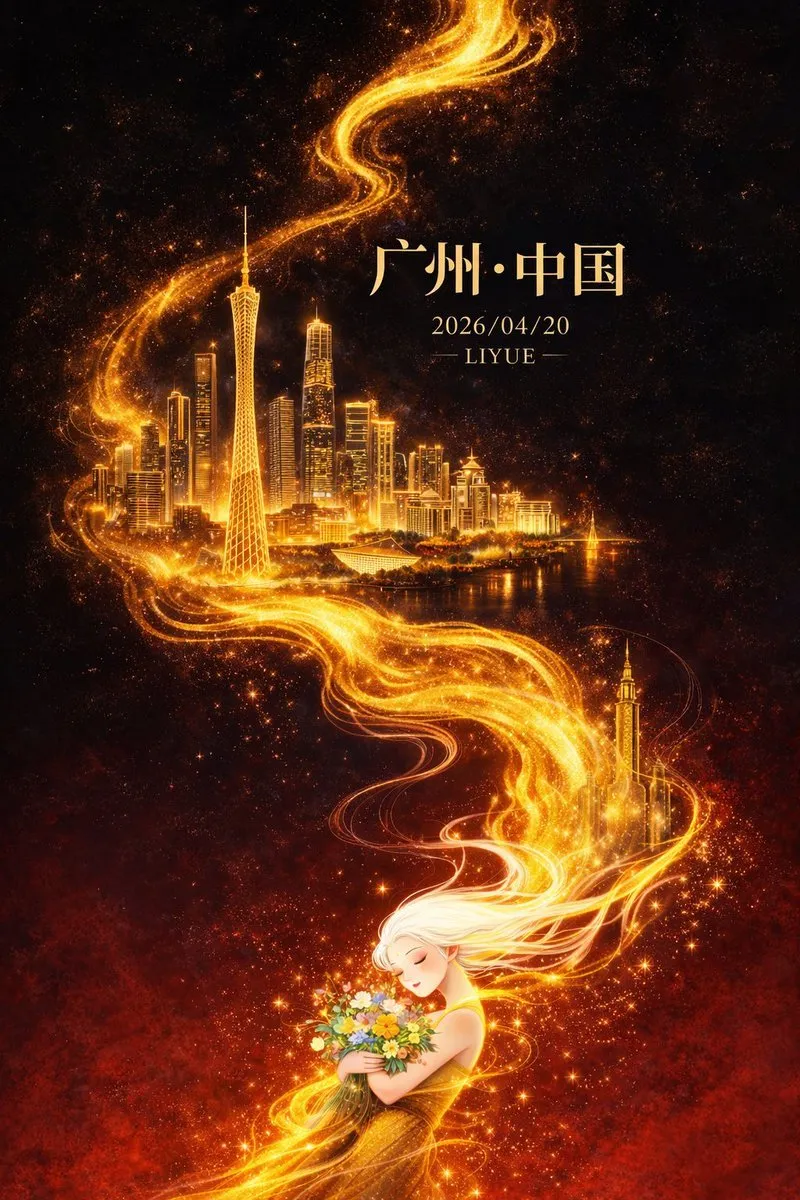 如何用AI绘制恢弘东方幻想城市海报：广州城景SOP
