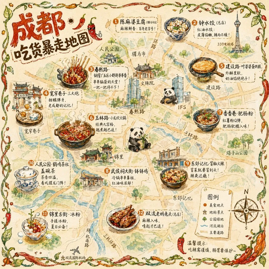 如何用AI绘制一张「水彩成都美食探险地图」：从零到成品完整SOP