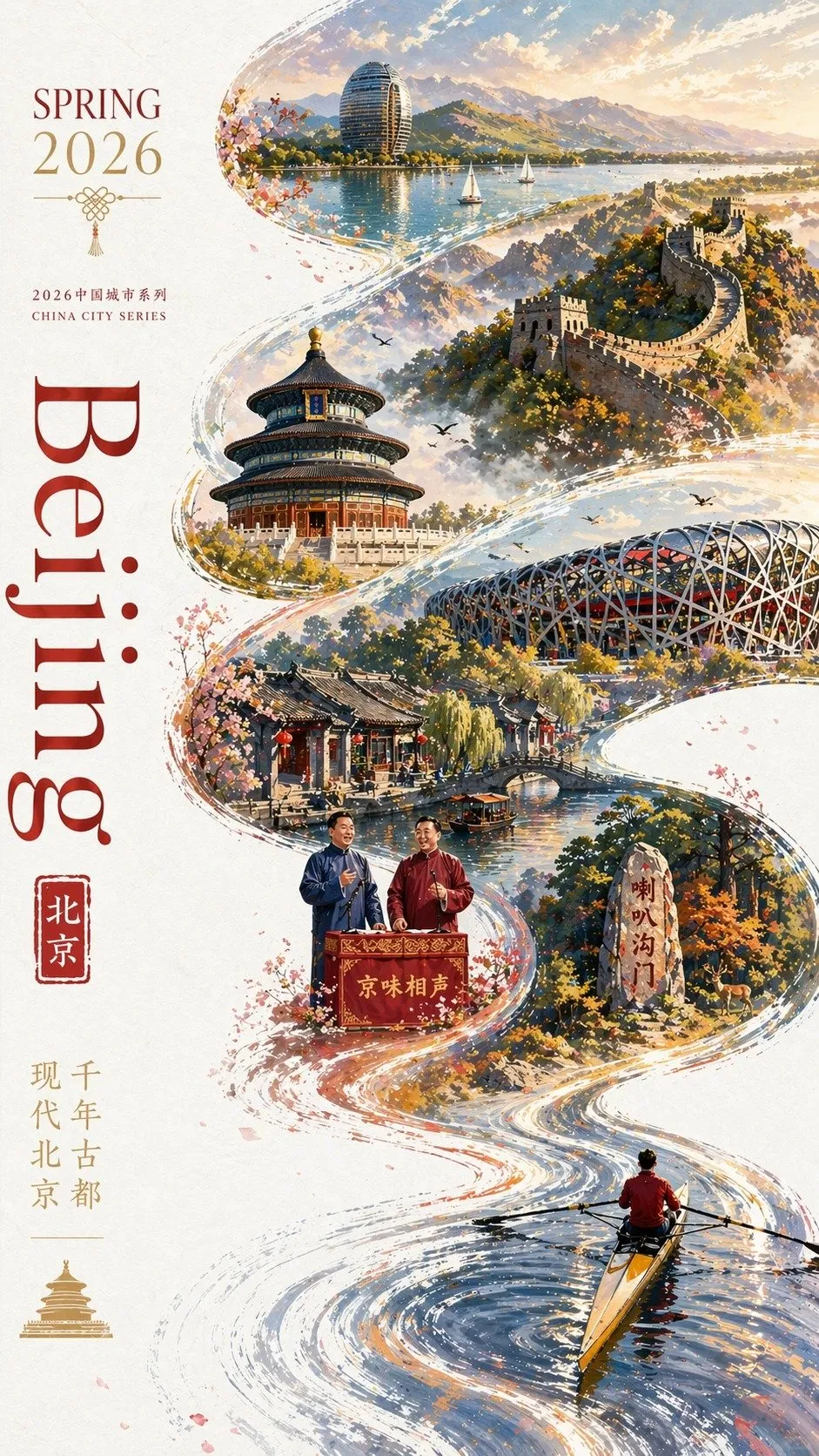 如何用AI绘画工具生成惊艳的北京丝绸舞城海报