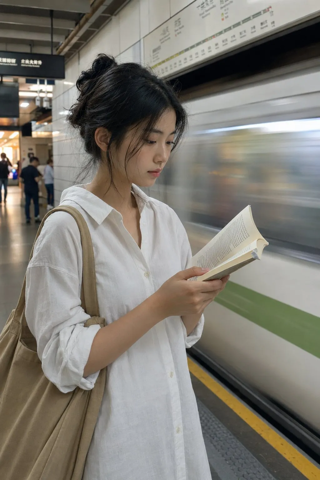 如何用AI复刻上海地铁清晨的日常摄影：真实感人物肖像SOP